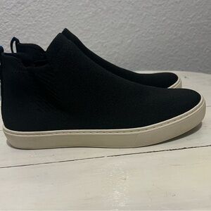 Rothy's Black Ankle Booties with Cream Sole